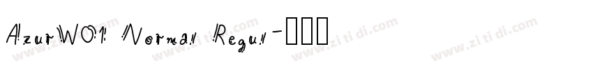 AzurW01 Normal Regul字体转换